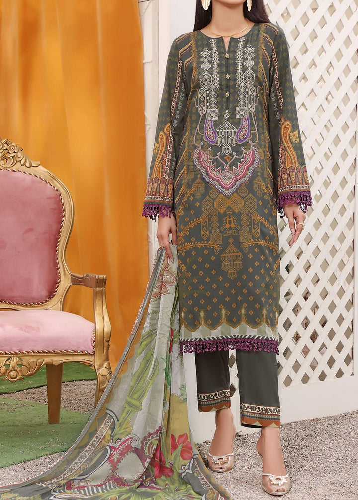 Ayesha Alishba By VS Textiles Embroidered Lawn Suits Unstitched 3 Piece VS23AA D-12 - Summer Collection