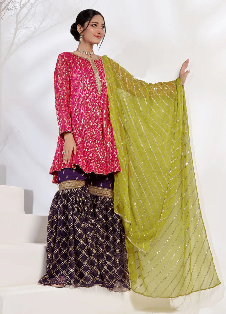 Ayesha Closet Pret Embroidered Chiffon 3 Piece Suit Pershy Gul Multi
