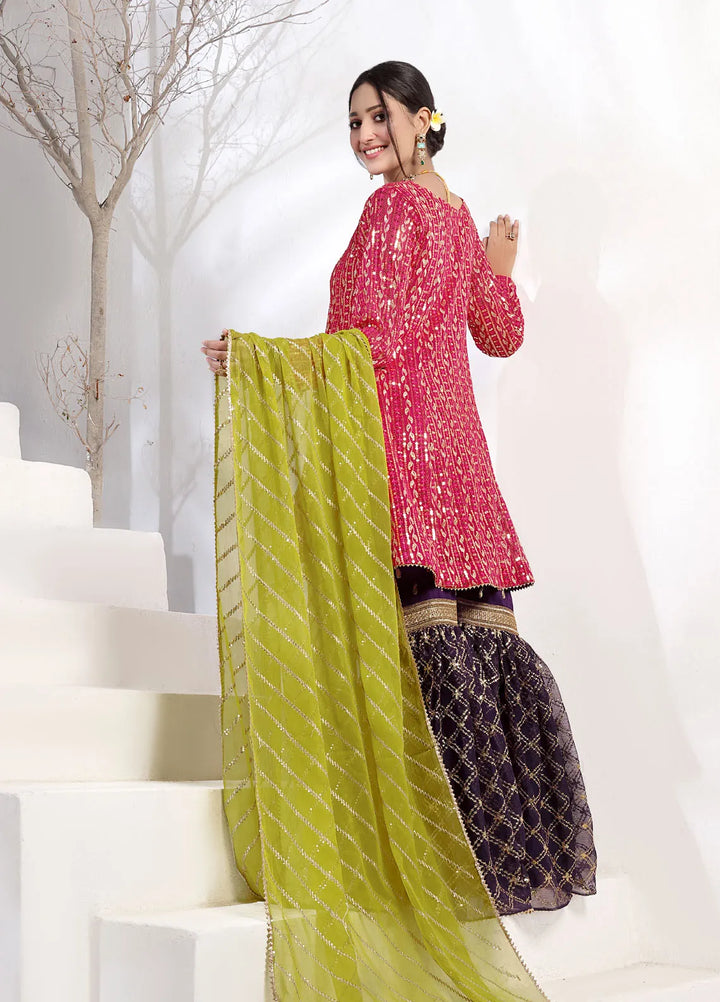 Ayesha Closet Pret Embroidered Chiffon 3 Piece Suit Pershy Gul Multi