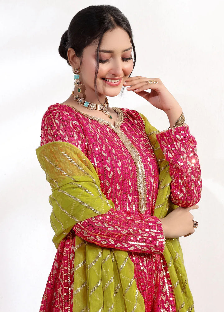 Ayesha Closet Pret Embroidered Chiffon 3 Piece Suit Pershy Gul Multi