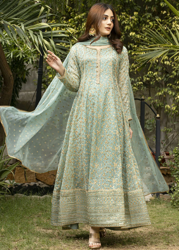 Ayesha Closet Pret Embroidered Chiffon 3 Piece Suit Sawariya Pastel Green