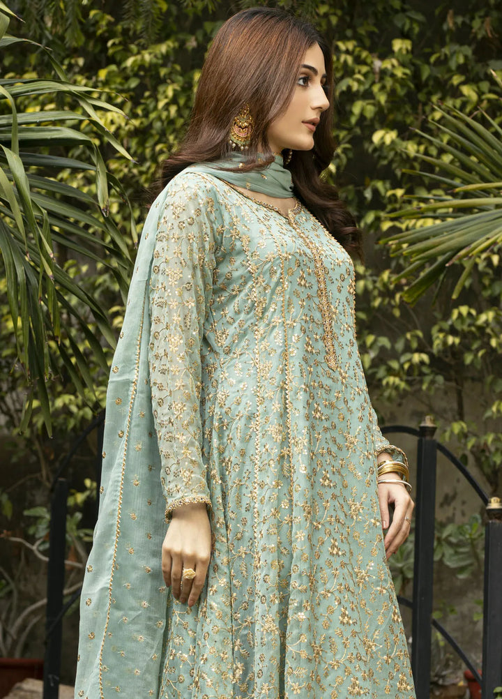 Ayesha Closet Pret Embroidered Chiffon 3 Piece Suit Sawariya Pastel Green