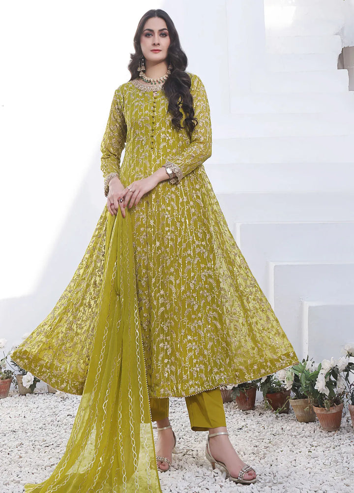 Ayesha Closet Pret Embroidered Chiffon 3 Piece Suit Shama Dhani
