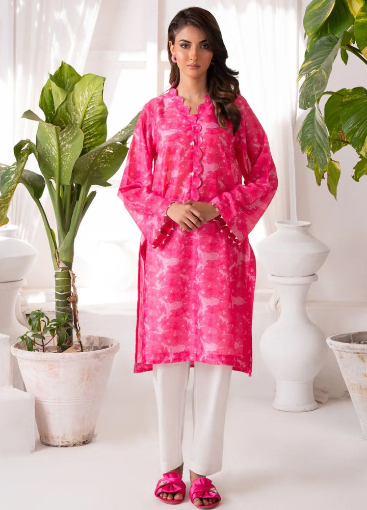 Ayla Studio Casual Pret Printed Lawn 2 Piece Suit SLW-024 Pink Passion