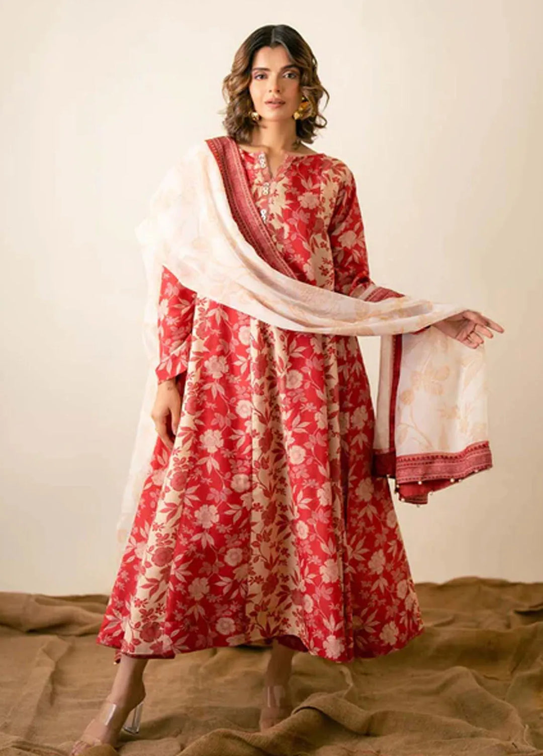 Ayla Studio Printed Munar Dupatta Antique White - Dupatta Collection