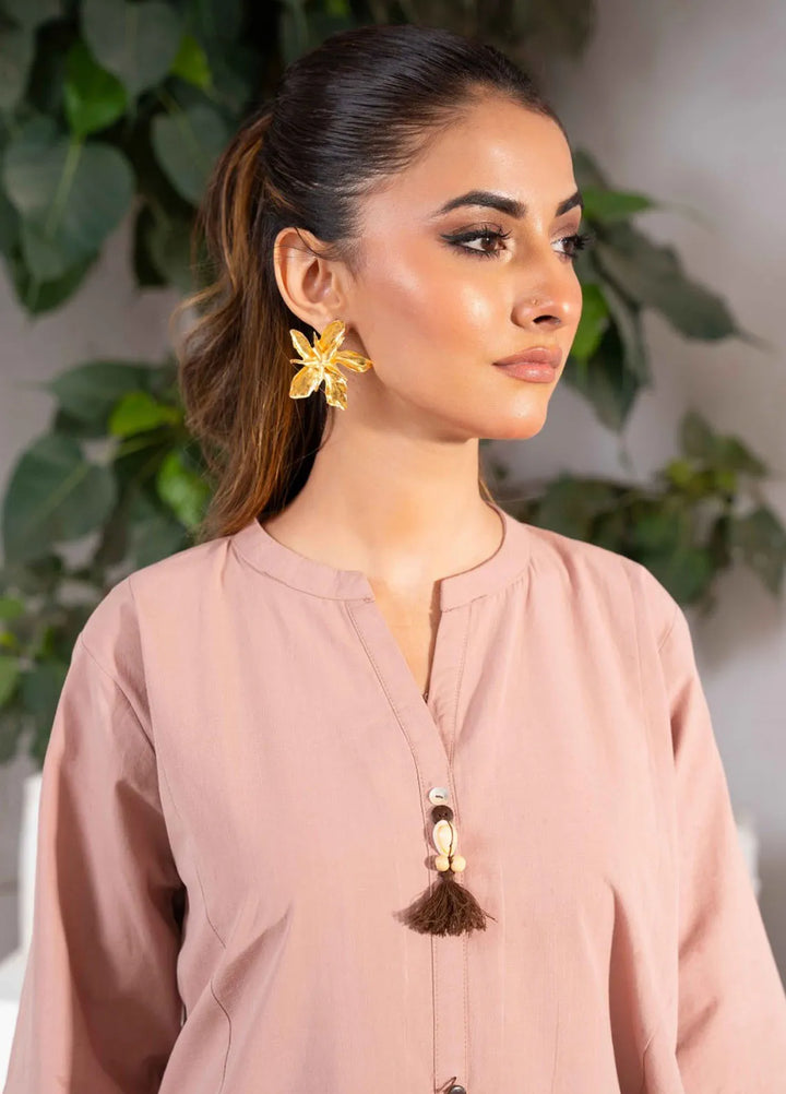 Ayla Studio Pret Printed Cotton 2 Piece Suit DM-009 Blush