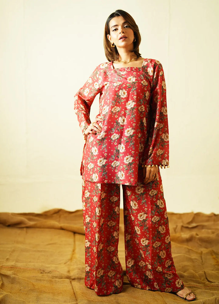 Ayla Studio Pret Printed Poly Viscose 2 Piece Suit PES240116 Golden Spice