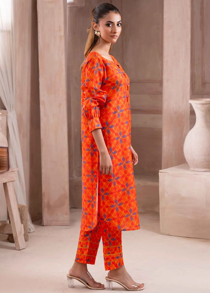 Ayla Studio Pret Printed Lawn 2 Piece Suit SLW-004 Orange Dream