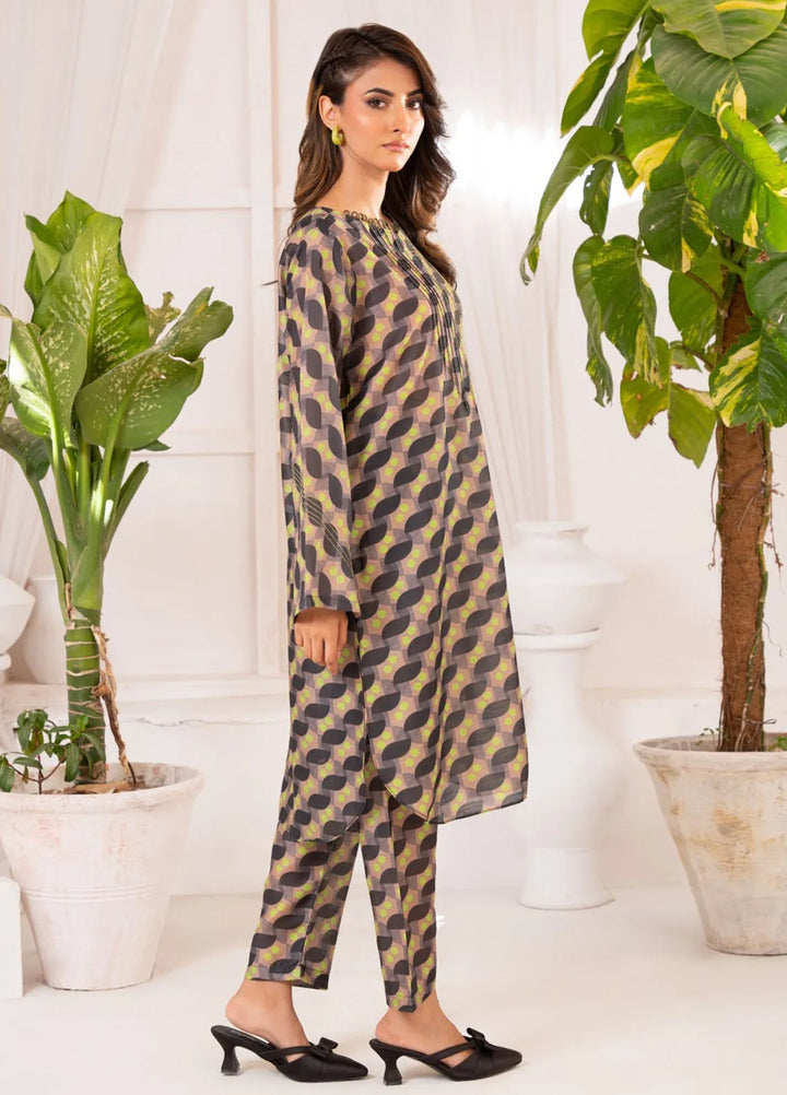 Ayla Studio Pret Printed Lawn 2 Piece Suit SLW-009 Abstract mind