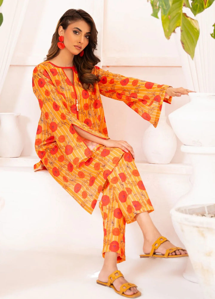 Ayla Studio Pret Printed Lawn 2 Piece Suit SLW-011 Marigold