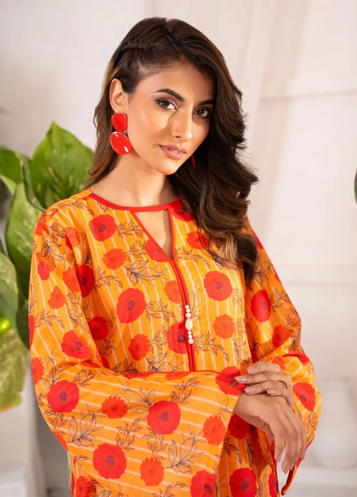Ayla Studio Pret Printed Lawn 2 Piece Suit SLW-011 Marigold
