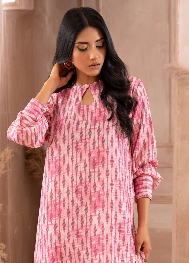 Ayla Studio Pret Printed Lawn 2 Piece Suit SLW-022 Pink Pearls