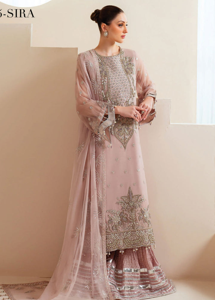 Aymal by Alizeh Fashion Embroidered Chiffon Suits Unstitched 3 Piece AFB25BC D-05 Sira - Luxury Collection