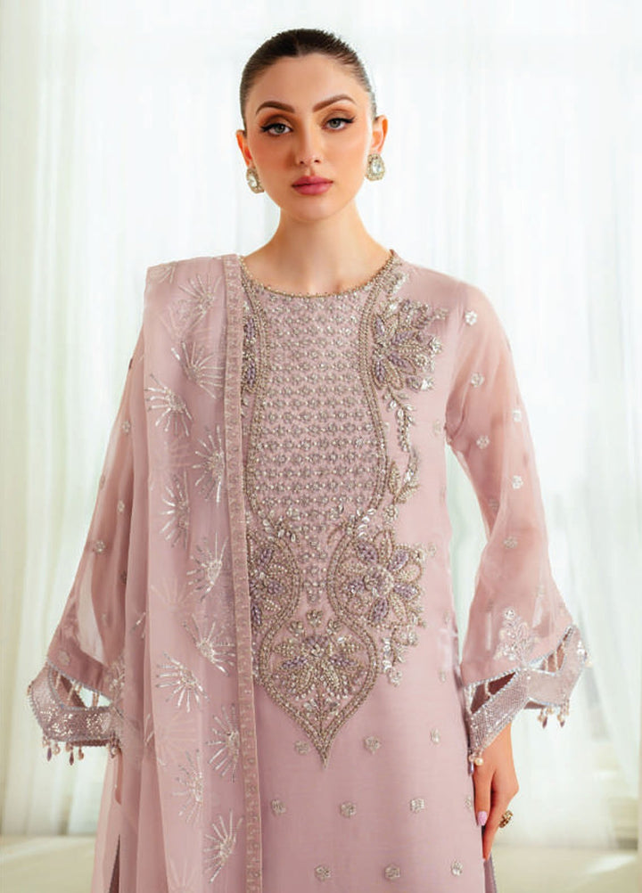 Aymal by Alizeh Fashion Embroidered Chiffon Suits Unstitched 3 Piece AFB25BC D-05 Sira - Luxury Collection