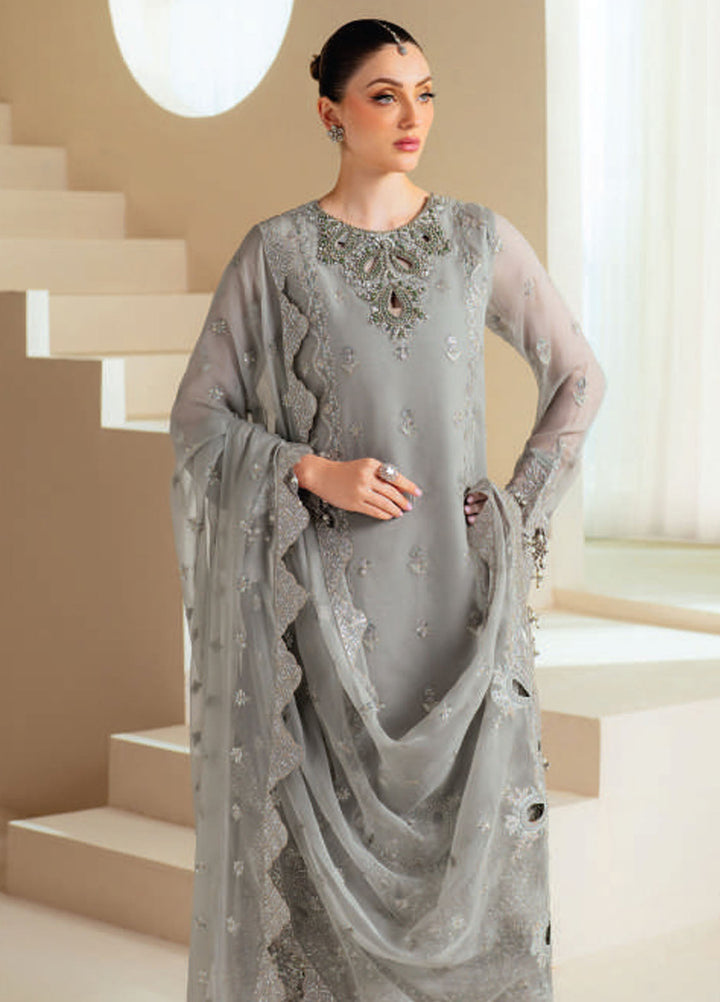 Aymal by Alizeh Fashion Embroidered Chiffon Suits Unstitched 3 Piece AFB25BC D-06 Ahvi - Luxury Collection