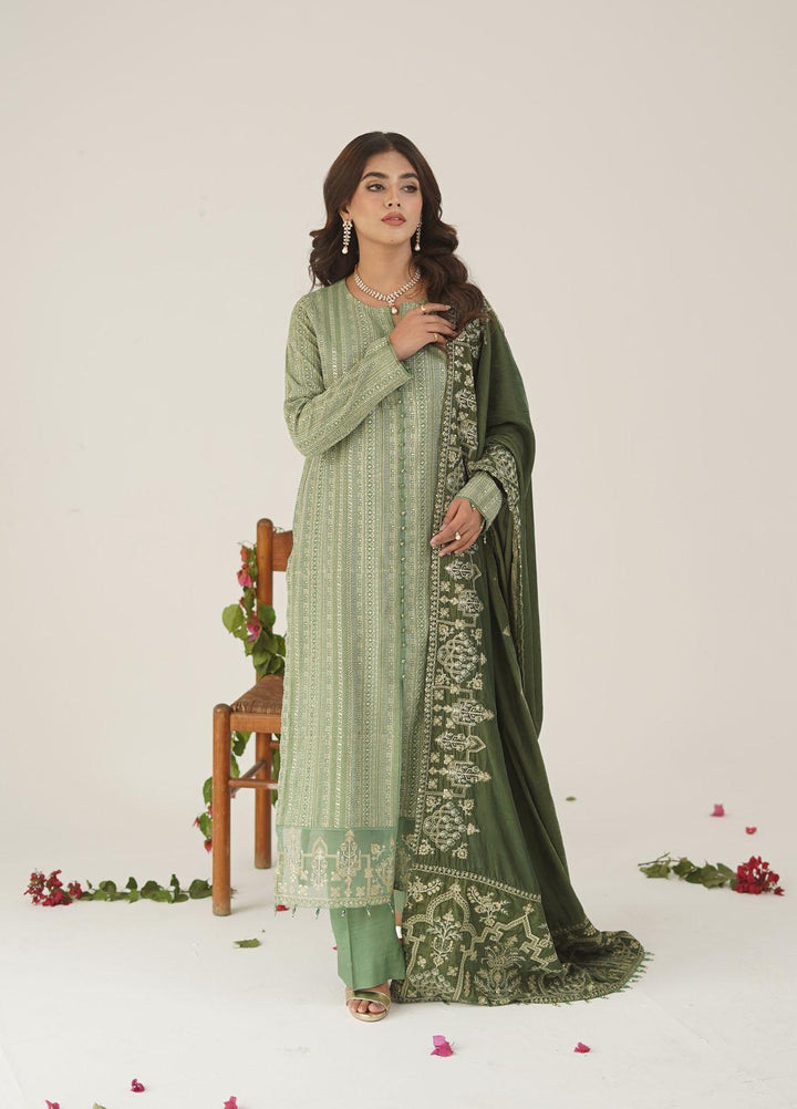 Ayra by Muraad Embroidered Raw Silk Suits Unstitched 3 Piece MU22AR A-001 Mirha - Luxury Winter Collection