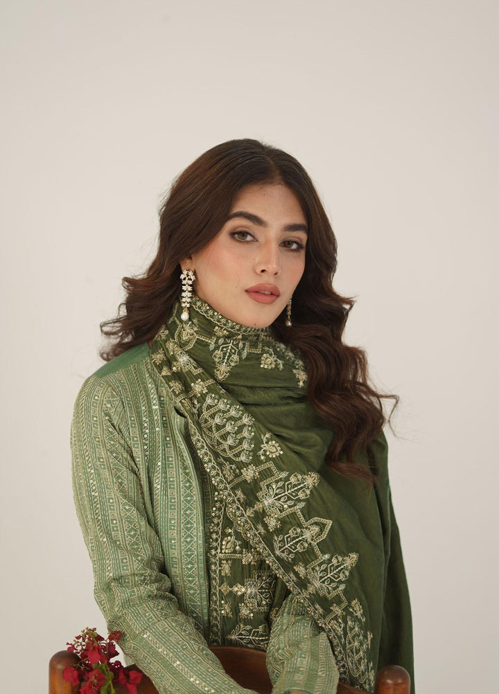 Ayra by Muraad Embroidered Raw Silk Suits Unstitched 3 Piece MU22AR A-001 Mirha - Luxury Winter Collection