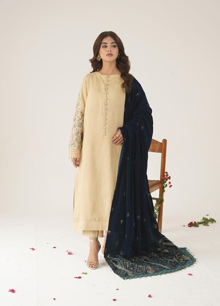 Ayra by Muraad Embroidered Raw Silk Suits Unstitched 3 Piece MU22AR A-002 Mahroosh - Luxury Winter Collection