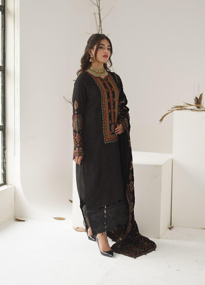 Ayra by Muraad Embroidered Raw Silk Suits Unstitched 3 Piece MU22AR A-004 Ghazal - Luxury Winter Collection