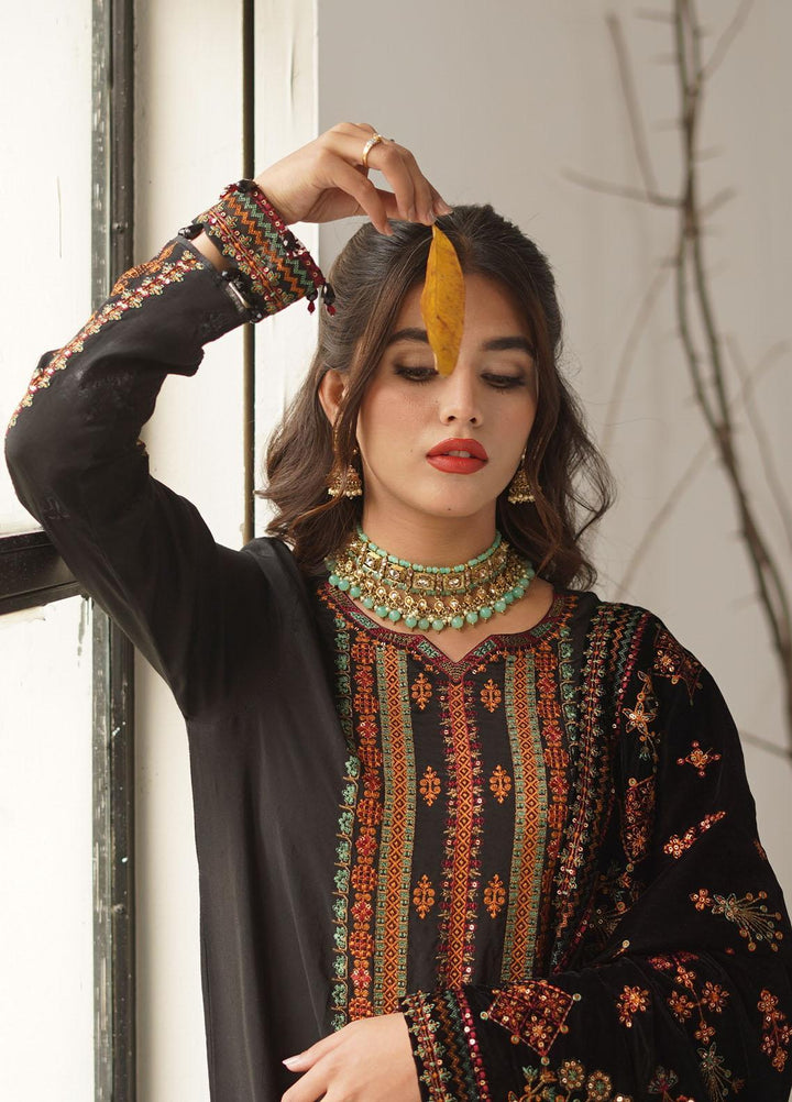 Ayra by Muraad Embroidered Raw Silk Suits Unstitched 3 Piece MU22AR A-004 Ghazal - Luxury Winter Collection