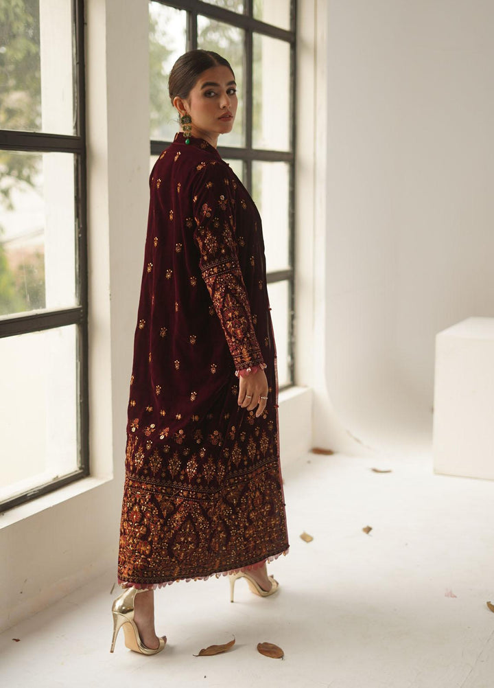 Ayra by Muraad Embroidered Raw Silk Suits Unstitched 3 Piece MU22AR A-006 Jahan Ara - Luxury Winter Collection
