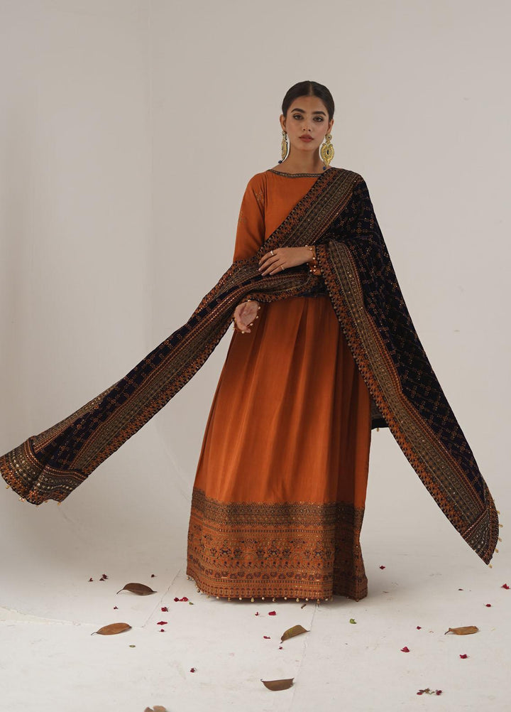 Ayra by Muraad Embroidered Raw Silk Suits Unstitched 3 Piece MU22AR A-007 Nureh - Luxury Winter Collection