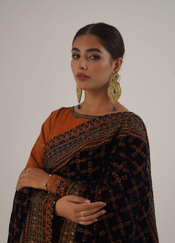 Ayra by Muraad Embroidered Raw Silk Suits Unstitched 3 Piece MU22AR A-007 Nureh - Luxury Winter Collection