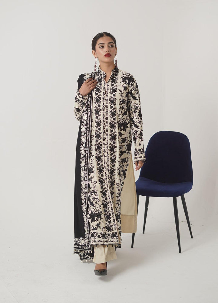 Ayra by Muraad Embroidered Raw Silk Suits Unstitched 3 Piece MU22AR A-008 Eyleen - Luxury Winter Collection