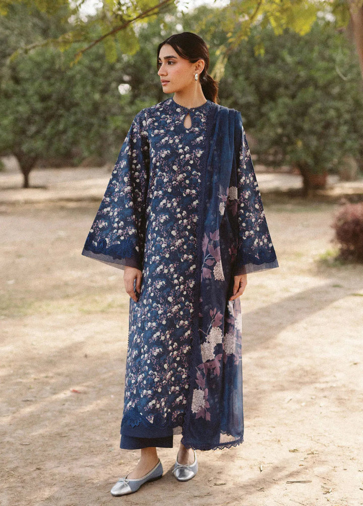 Ayzel by Afrozeh Embroidered Lawn Suits Unstitched 3 Piece D-08 Evana - Core Collection