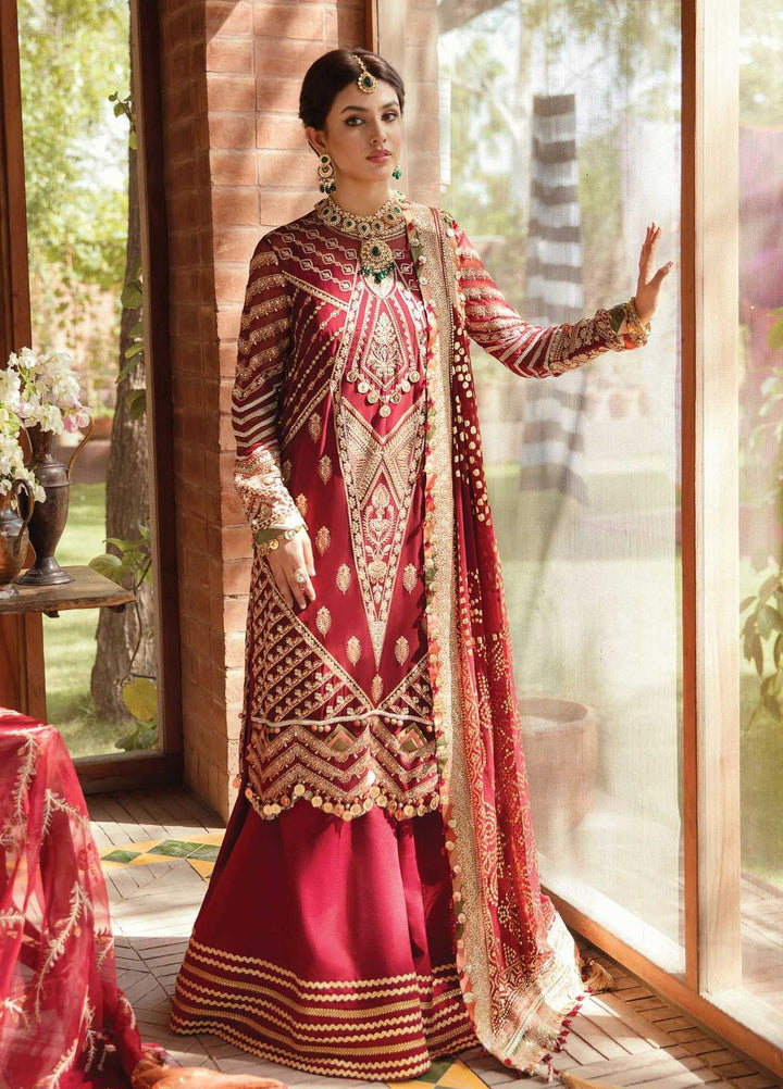 Ayzel by Afrozeh Embroidered Chiffon Suits Unstitched 3 Piece AF22AZS 001 Shajar - Luxury Formals Collection