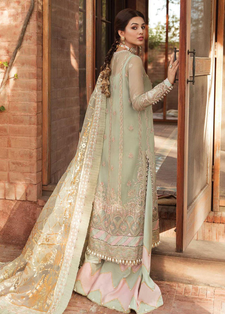 Ayzel by Afrozeh Embroidered Chiffon Suits Unstitched 3 Piece AF22AZS 009 Bahaar Bano - Luxury Formals Collection