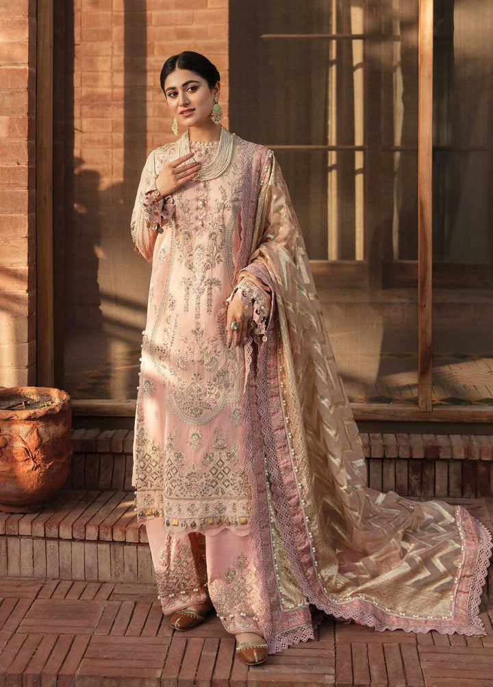 Ayzel by Afrozeh Embroidered Silk Suits Unstitched 3 Piece AF22AZS 010 Roshan Ara - Luxury Formals Collection