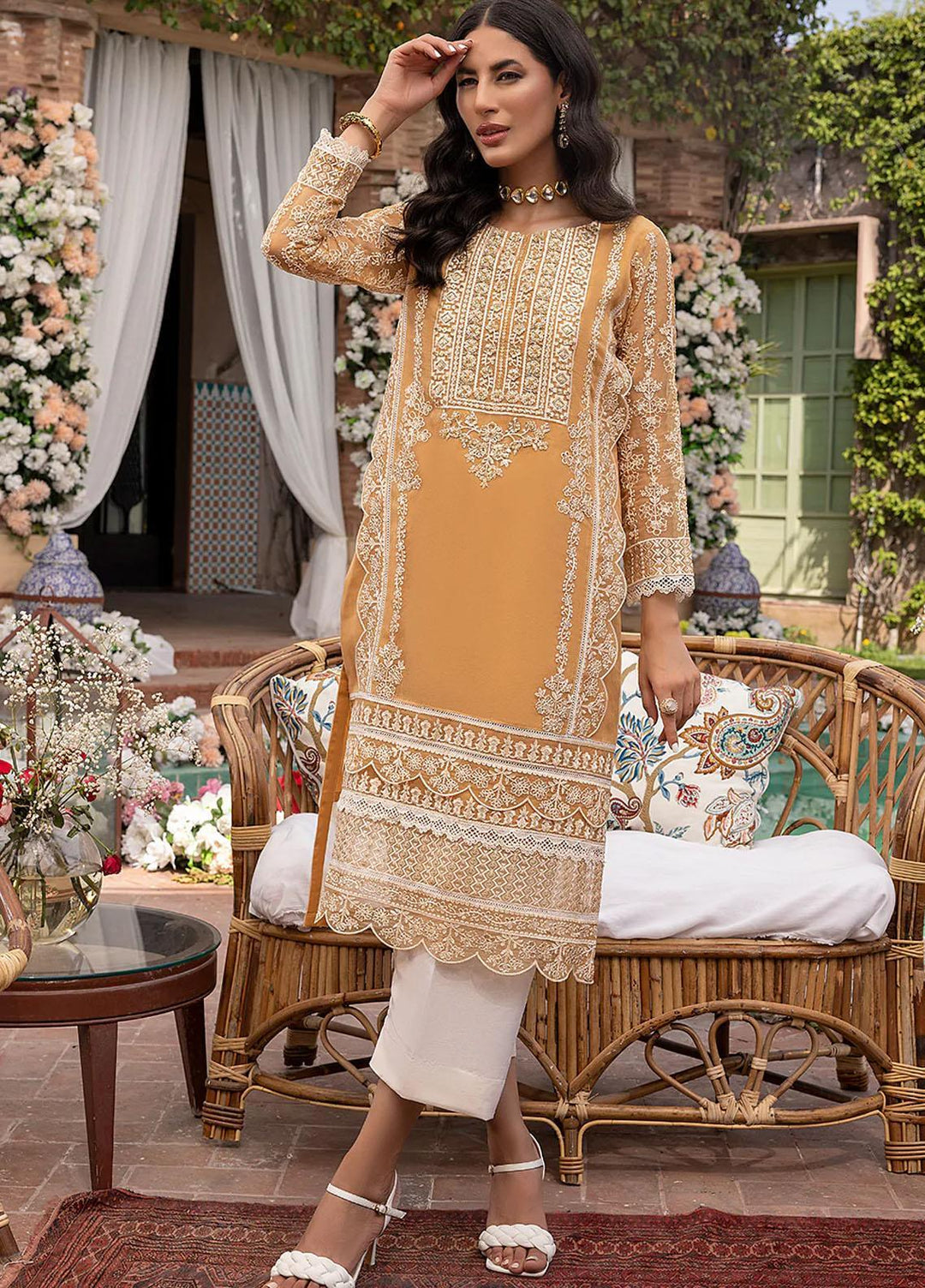 Azure Luxury Pret 2 Piece Dress Maple MP289
