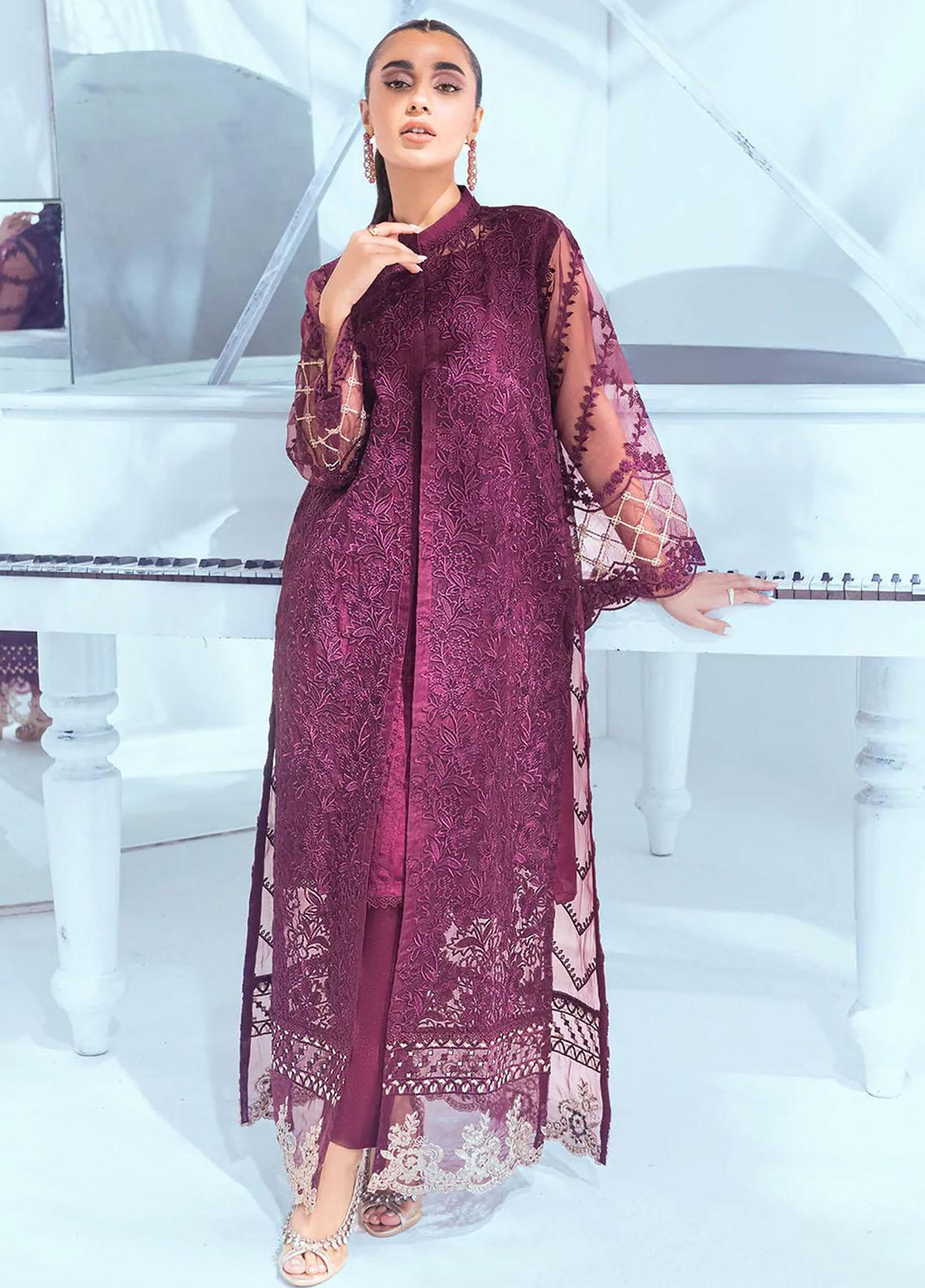 Azure Luxury Pret 2 Piece Dress Thistle TT309