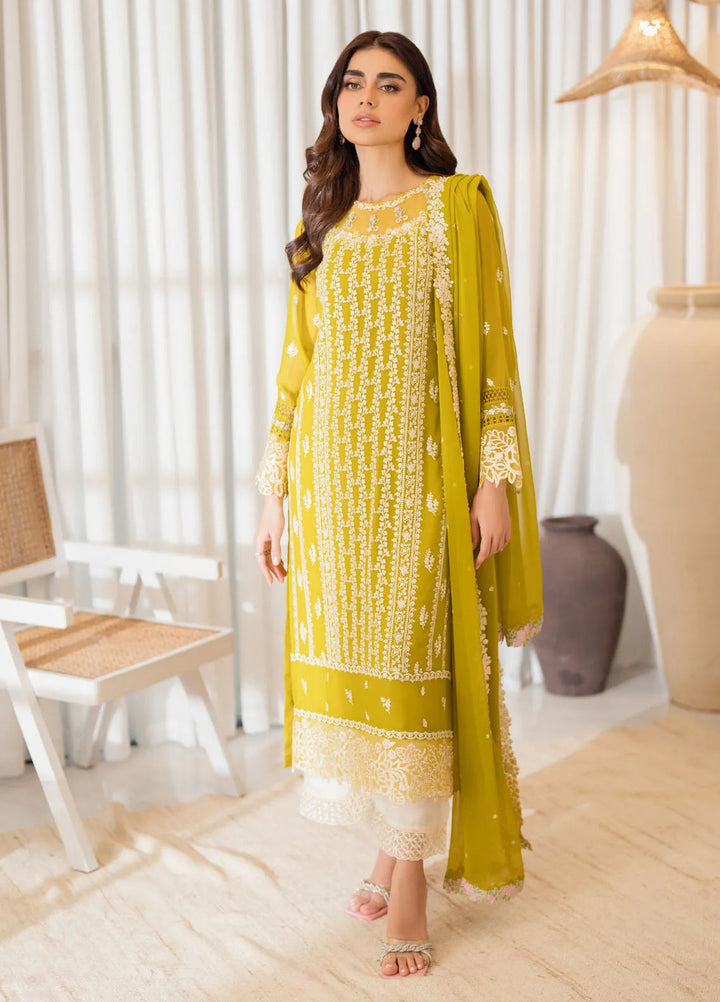 Azure Embroidered Suit Unstitched 3 Piece AZU24EU Amber Glow - Festive Collection
