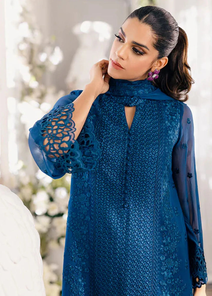 Azure Pret Embroidered Chiffon 3 Piece Suit Galactic Glow