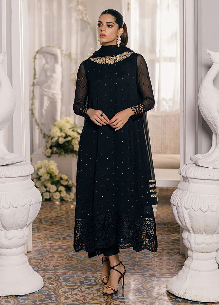 Azure Pret Embroidered Chiffon 3 Piece Suit Midnight Glow