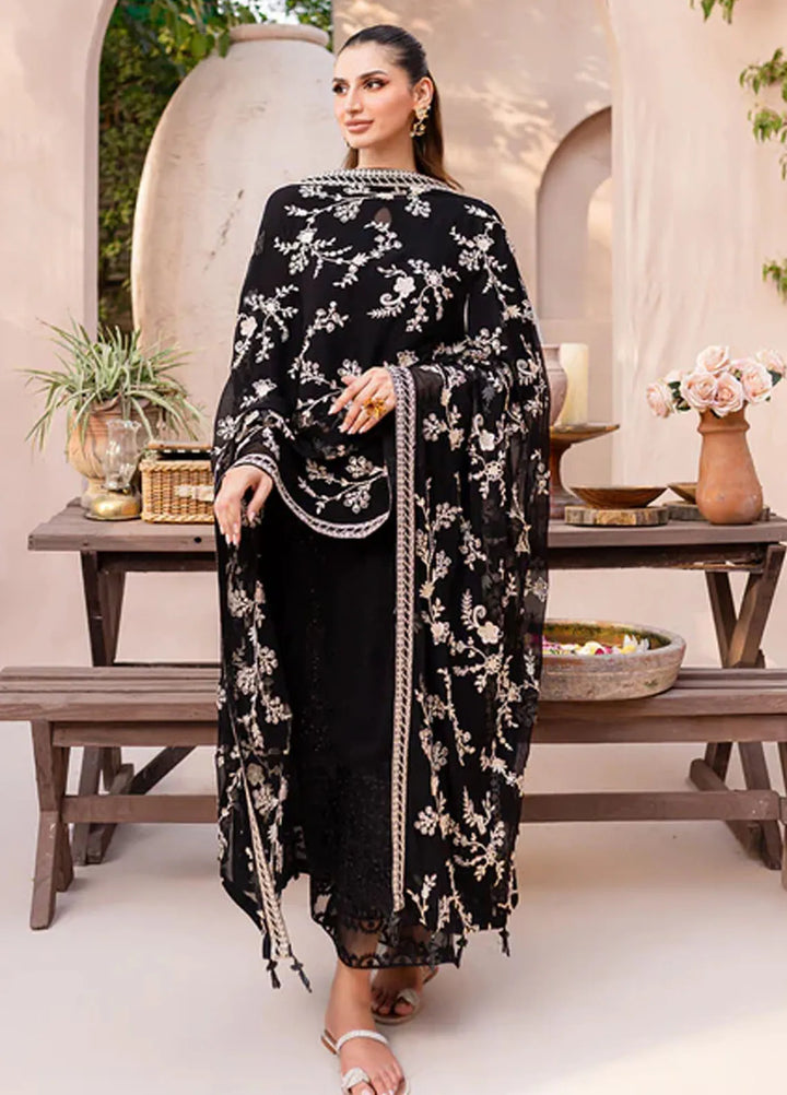 Azure Pret Embroidered Chiffon 3 Piece Suit Starry Bliss