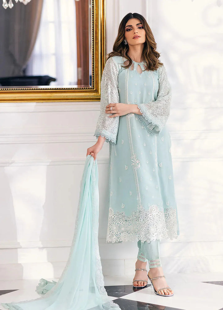 Azure Pret Embroidered Chiffon 4 Piece Suit Daisy Charm