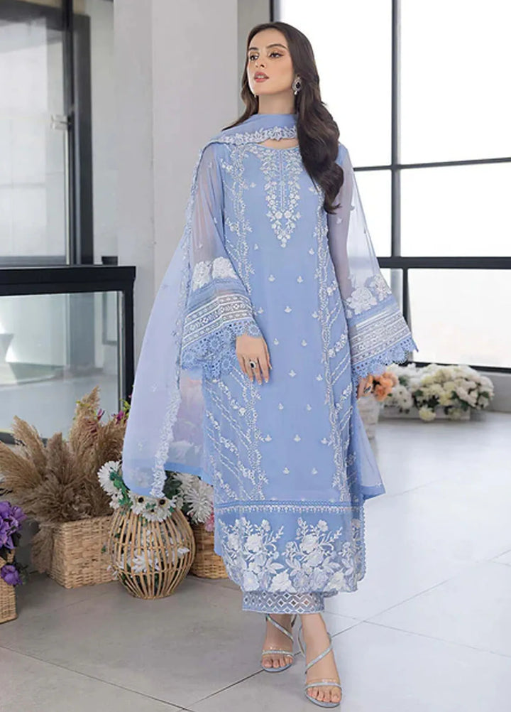 Azure Pret Embroidered Chiffon 4 Piece Suit Fairy Glow