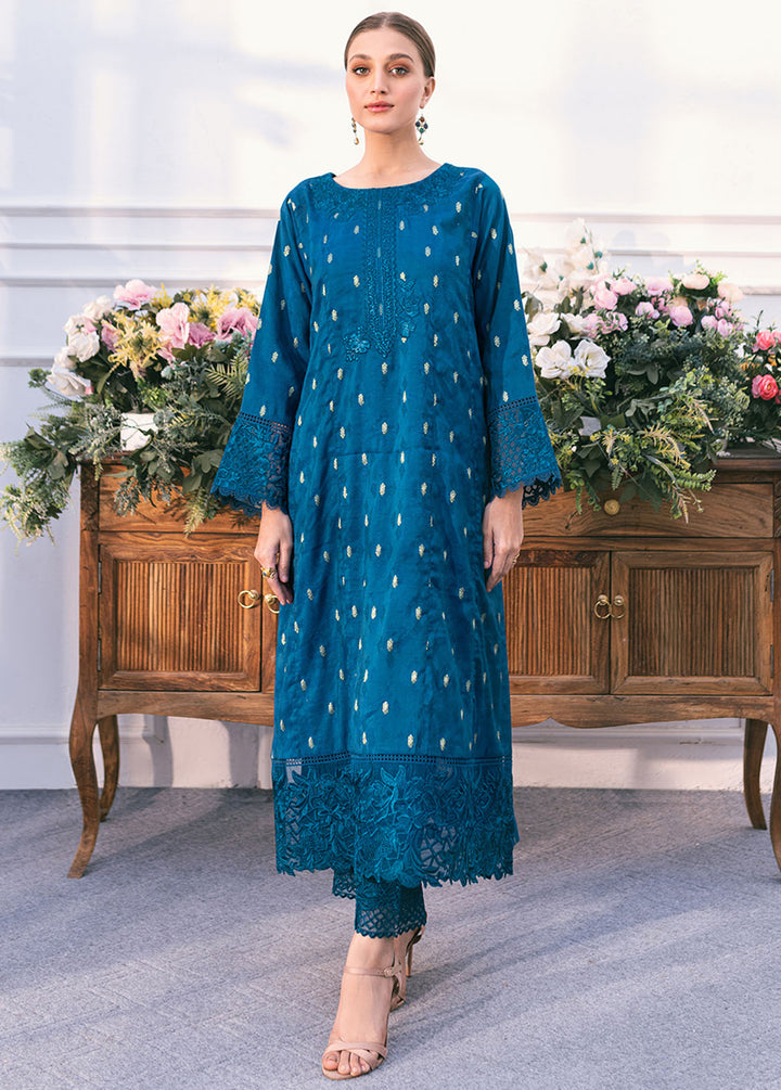 Azure Pret Embroidered Jacquard 2 Piece Suit Cosmic Charm