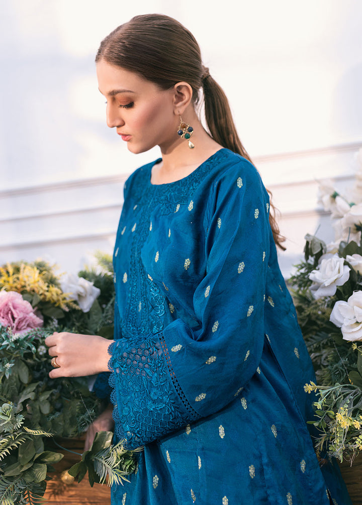 Azure Pret Embroidered Jacquard 2 Piece Suit Cosmic Charm