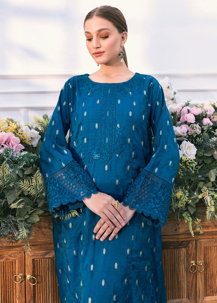 Azure Pret Embroidered Jacquard 2 Piece Suit Cosmic Charm