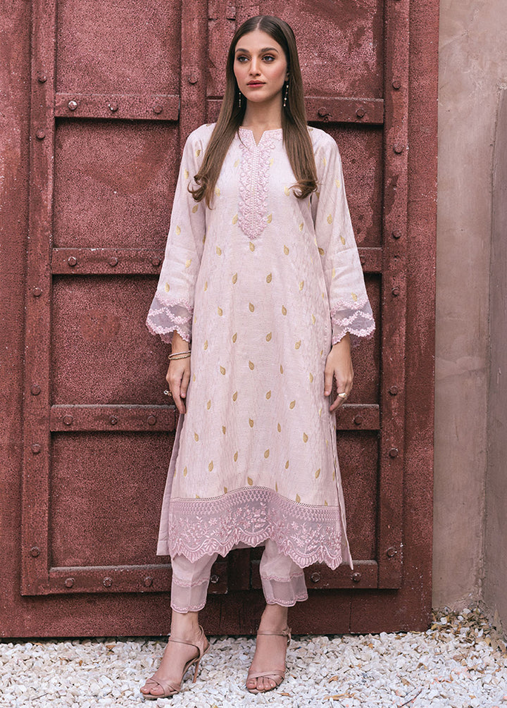 Azure Pret Embroidered Jacquard 2 Piece Suit Tinted Peony