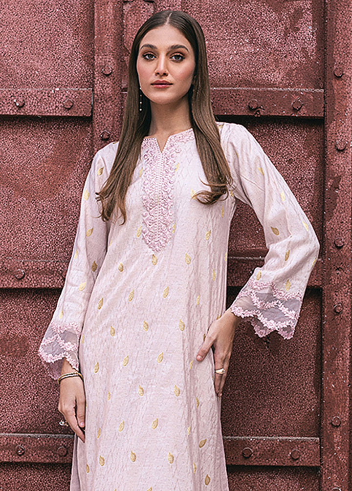 Azure Pret Embroidered Jacquard 2 Piece Suit Tinted Peony