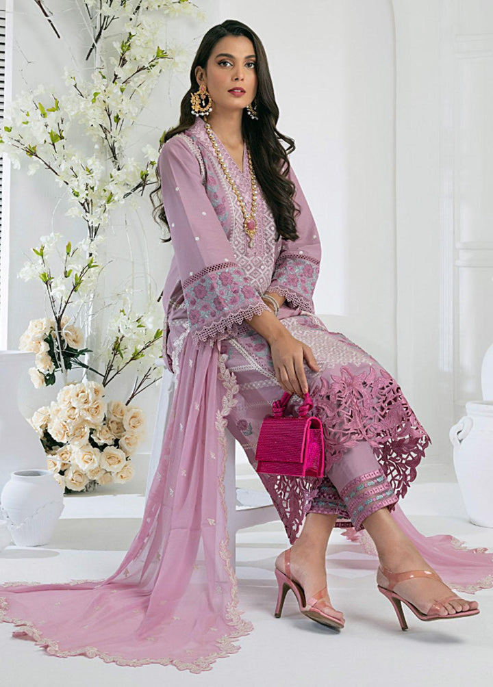 Azure Embroidered Lawn Suits Unstitched 3 Piece AZU23E 52 Rising Pansy - Luxury Collection