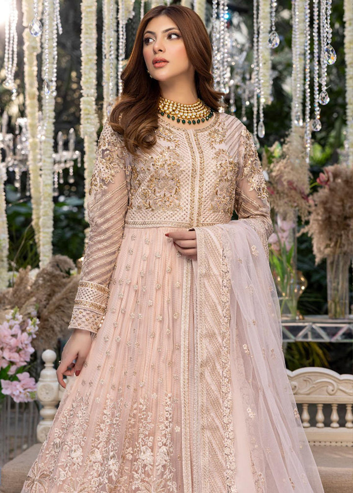 Azure Embroidered Net Suits Unstitched 4 Piece AZU23WD BR-011 Tabassum - Wedding Collection