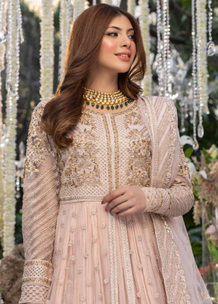 Azure Embroidered Net Suits Unstitched 4 Piece AZU23WD BR-011 Tabassum - Wedding Collection