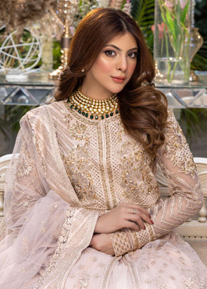 Azure Embroidered Net Suits Unstitched 4 Piece AZU23WD BR-011 Tabassum - Wedding Collection
