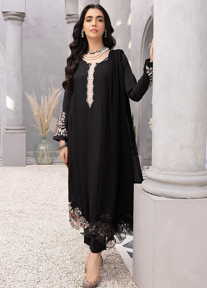 Azure Luxury Pret  Silk 3 Piece Dress Mythic Onyx MOVG331